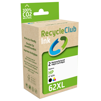 RecycleClub Cartridge compatible met HP 62 XL Multipack