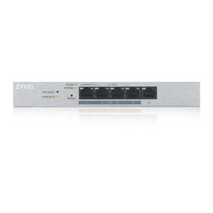 Afbeelding vergroten Zyxel Gigabit Switch 5 poorts + PoE