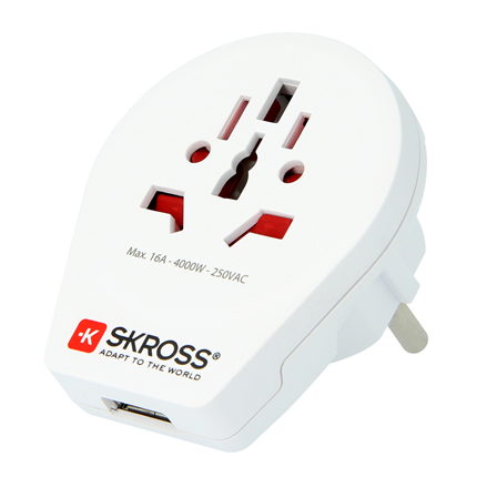 Afbeelding vergroten S-KROSS wereldreisstekker met USB wereld > Europa 1500260