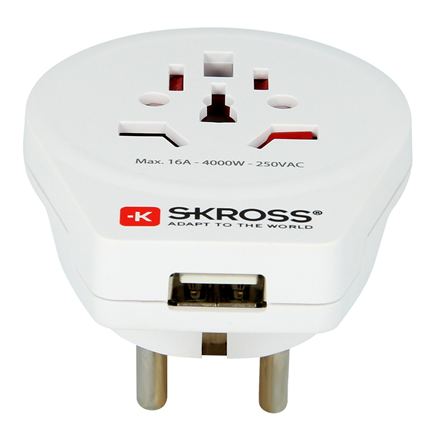 Afbeelding vergroten S-KROSS wereldreisstekker met USB wereld > Europa 1500260