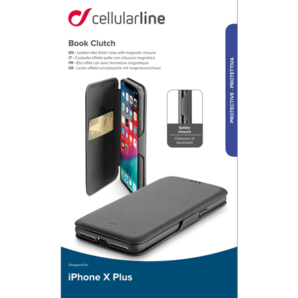 Afbeelding vergroten Cellular Line Bookcase clutch iPhone XSM zwart