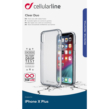 Afbeelding vergroten Cellular Line Backcover iPhone XSM transparant