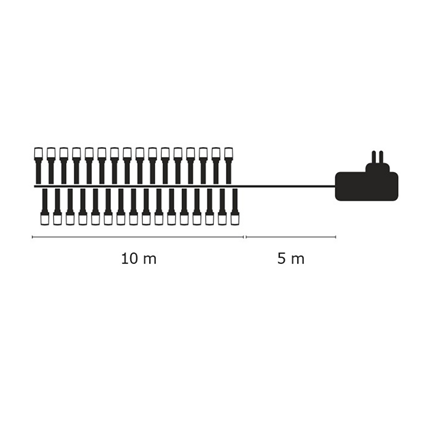 Afbeelding vergroten Emos Led Kerstverlichting Cool Wit 100 leds 10 meter