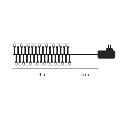 Afbeelding vergroten Emos Led Kerstverlichting Cool Wit 40 leds 4 meter