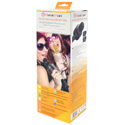 Afbeelding vergroten Technaxx X35 Karaoke Microfoon Zwart