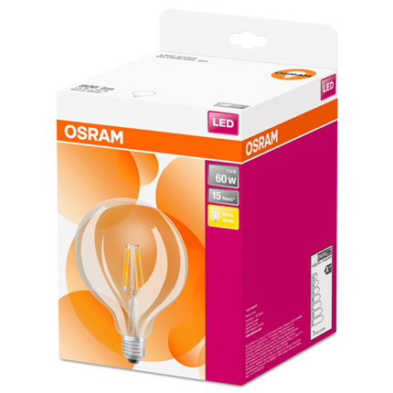 Afbeelding vergroten Osram ledlamp globe 125 E27 7W