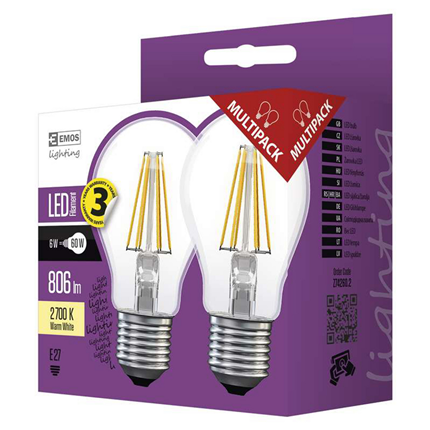 Afbeelding vergroten EMOS Led Lamp 6W 806Lm Classic Filament