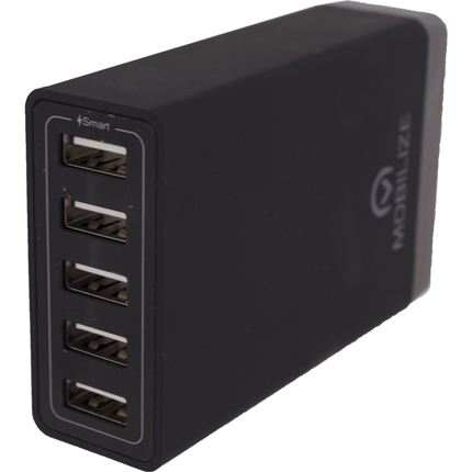 Afbeelding vergroten Mobilize Thuislader Usb 5-Poorts