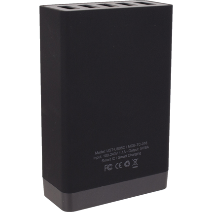Afbeelding vergroten Mobilize Thuislader Usb 5-Poorts