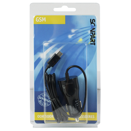 Afbeelding vergroten Scanpart autolader - micro USB 1,5amp zwart zwart