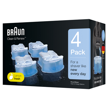 Afbeelding vergroten Braun Clean & Renew CCR4 reinigingsvloeistof shavercare cartridges - 4 stuks