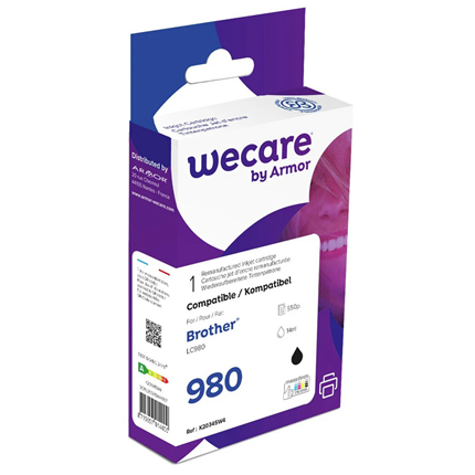 Afbeelding vergroten weCare Cartridge Brother LC-980 Zwart
