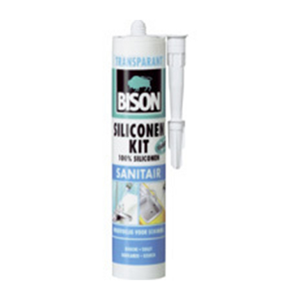Afbeelding vergroten Bison siliconenkit transparant 310ml