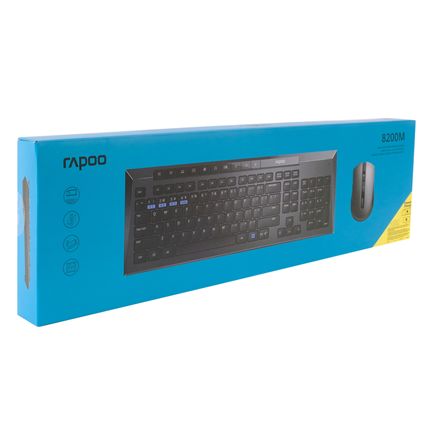 Afbeelding vergroten Rapoo Multi Mode Draadloos Toetsenbord & Muis 8200M