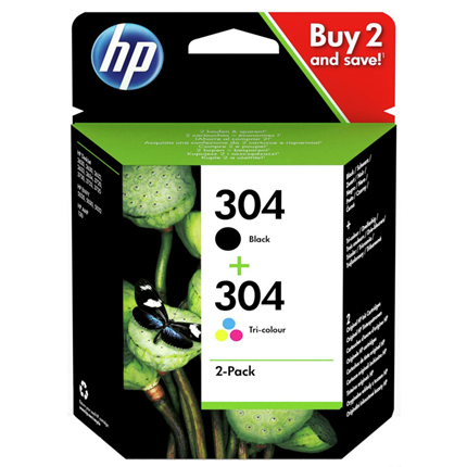 Afbeelding vergroten HP cartridge 304 zwart + kleur