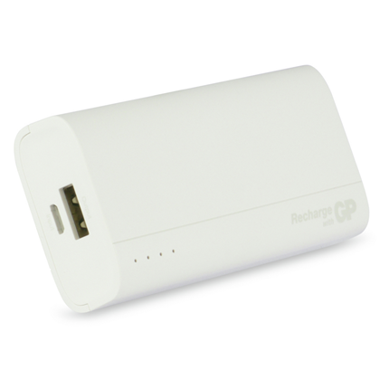 Afbeelding vergroten GP Portable Powerbank Beige 5000mAh 1x USB
