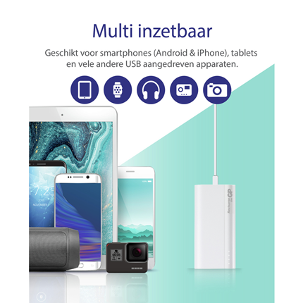 Afbeelding vergroten GP Portable Powerbank Beige 5000mAh 1x USB