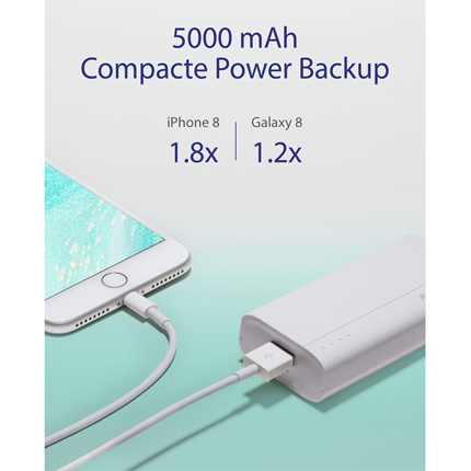 Afbeelding vergroten GP Portable Powerbank Beige 5000mAh 1x USB