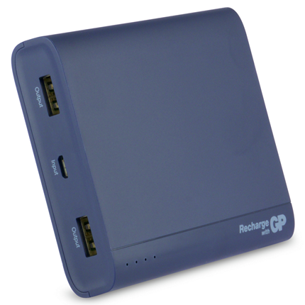 Afbeelding vergroten GP Portable Powerbank Blauw 10000mAh 2x USB