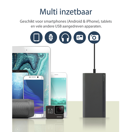 Afbeelding vergroten GP BATTERIES portable power bank B-serie 20000 mAh B20a zwart