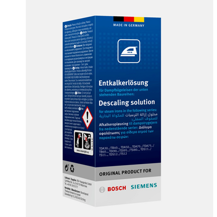 Afbeelding vergroten Bosch Siemens Ontkalker voor Strijk- en Stoomstations 4 x 25 ml TDZ1101