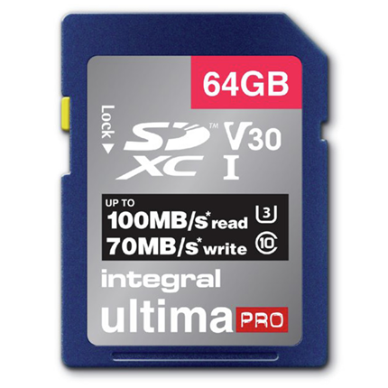 Integral Secure Digital kaart 64GB SDXC V30
