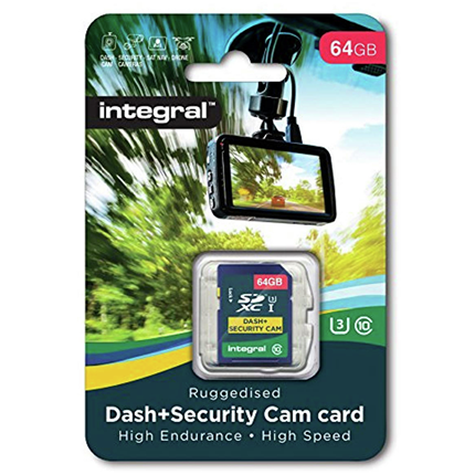Afbeelding vergroten Integral Secure Digital kaart 64GB SDXC dash+security cam
