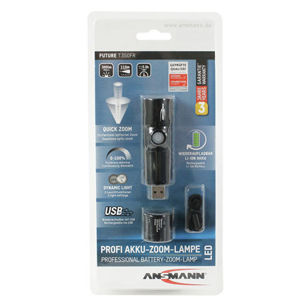 Afbeelding vergroten Ansmann LED Zaklamp 300Lm USB