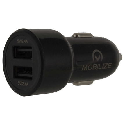 Afbeelding vergroten Mobilize Autolader 2 x USB 4800mA Snellader MOBCC018