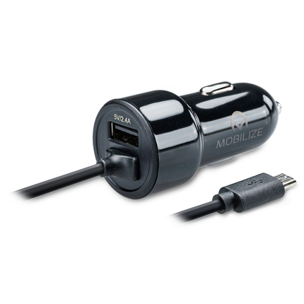Afbeelding vergroten Mobilize Autolader 1 USB & 1 x Micro USB Uitgang + Snellader