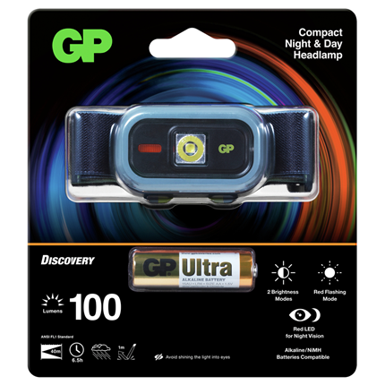 Afbeelding vergroten GP LED Hoofdlamp Activity 100Lm
