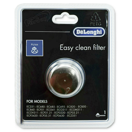 Afbeelding vergroten DeLonghi 1-Kops Easy Clean Filter DLSC401