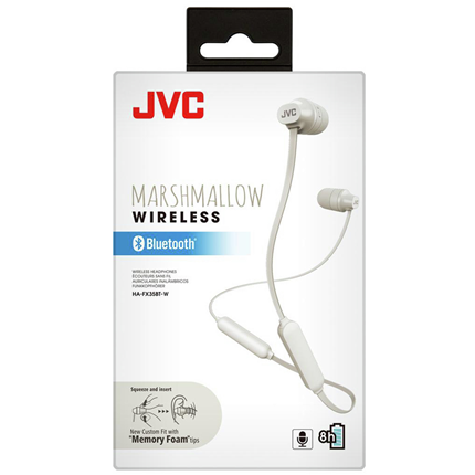 Afbeelding vergroten JVC draadloos hoofdtelefoon inner-ear wit HA-FX35BT