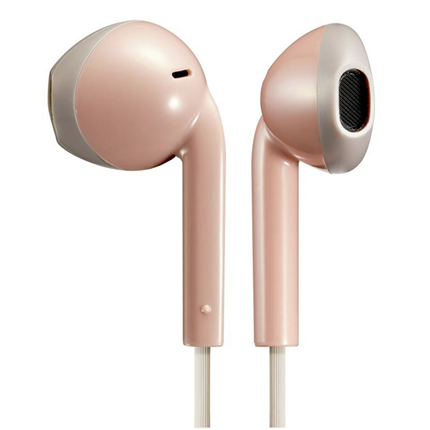 Afbeelding vergroten JVC hoofdtelefoon in-ear + microfoon roze-grijs HA-F19M
