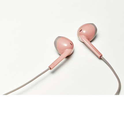Afbeelding vergroten JVC hoofdtelefoon in-ear + microfoon roze-grijs HA-F19M