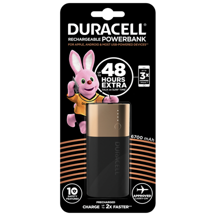 Afbeelding vergroten Duracel powerbank PB2 6.700 mAh