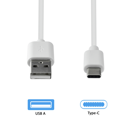Afbeelding vergroten GRABN GO laad + datakabel USB - USB-C 2m wit