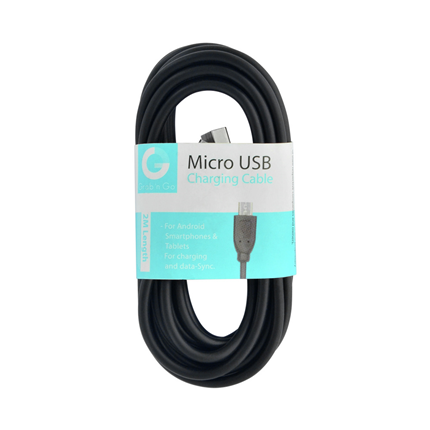 Afbeelding vergroten GRABN GO laad + datakabel micro USB 2m zwart