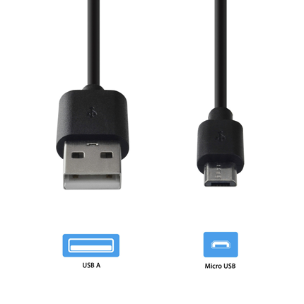 Afbeelding vergroten GRABN GO laad + datakabel micro USB 2m zwart