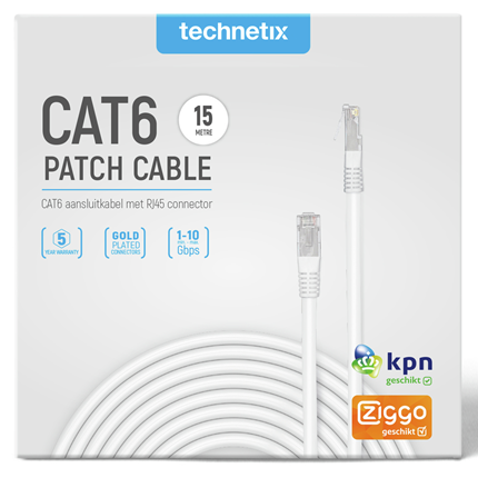 Technetix UTP Netwerkkabel CAT6 15,0m