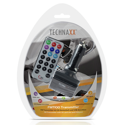 Afbeelding vergroten Technaxx FM transmitter auto + afstandsbediening