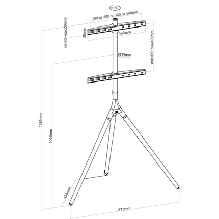 Afbeelding vergroten One for All TV Tripod WM7471 Walnoot