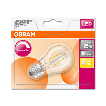 Afbeelding vergroten Osram ledlamp E27 3,3W Classic P dimbaar 4060000000000