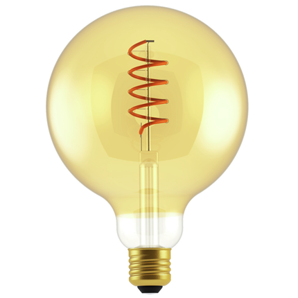 Afbeelding vergroten GP LED lamp E27 5W 250Lm G125 vintage gold 085195