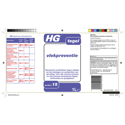 Afbeelding vergroten HG Vlekpreventie (HG product 15)