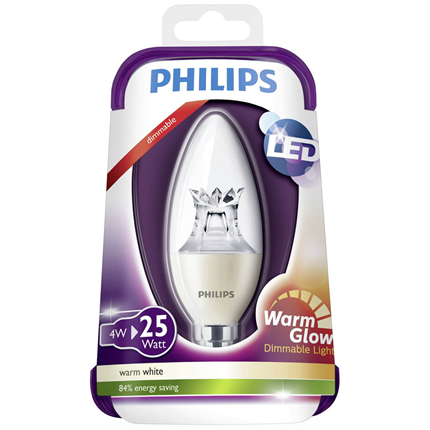 Afbeelding vergroten Philips LED lamp E14 Kaars 4W 250 Lm Dimbaar