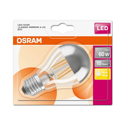 Afbeelding vergroten Osram ledlamp E27 6,5W Classic A zilver