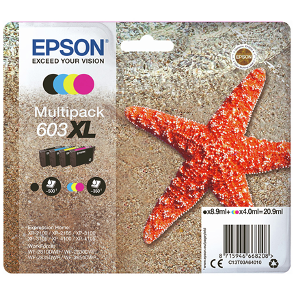 Afbeelding vergroten Epson Cartridge multipack zwart + kleur (4 stuks)