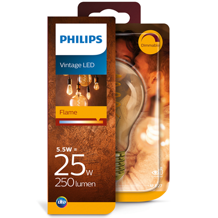 Afbeelding vergroten Philips LED lamp E27 5,5W Vintage