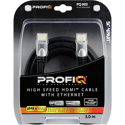 Afbeelding vergroten Profiq HDMI Kabel High Speed Ethernet 3m